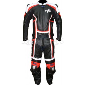 RTX Contender Black Leather Motorcycle Suit